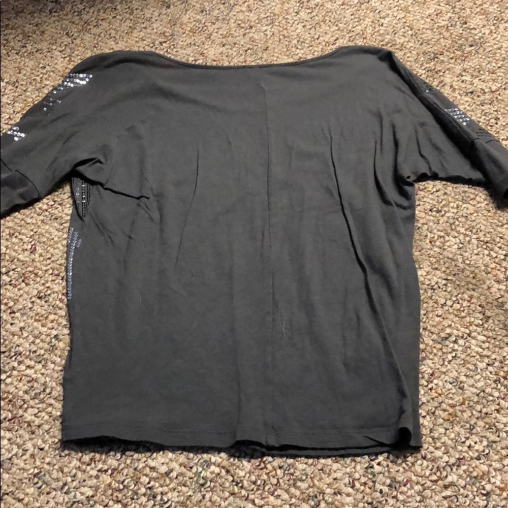 Express Gray Sequined Top - image 3